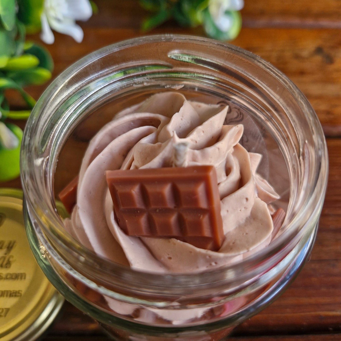 Vela estilo postre de Chocolate