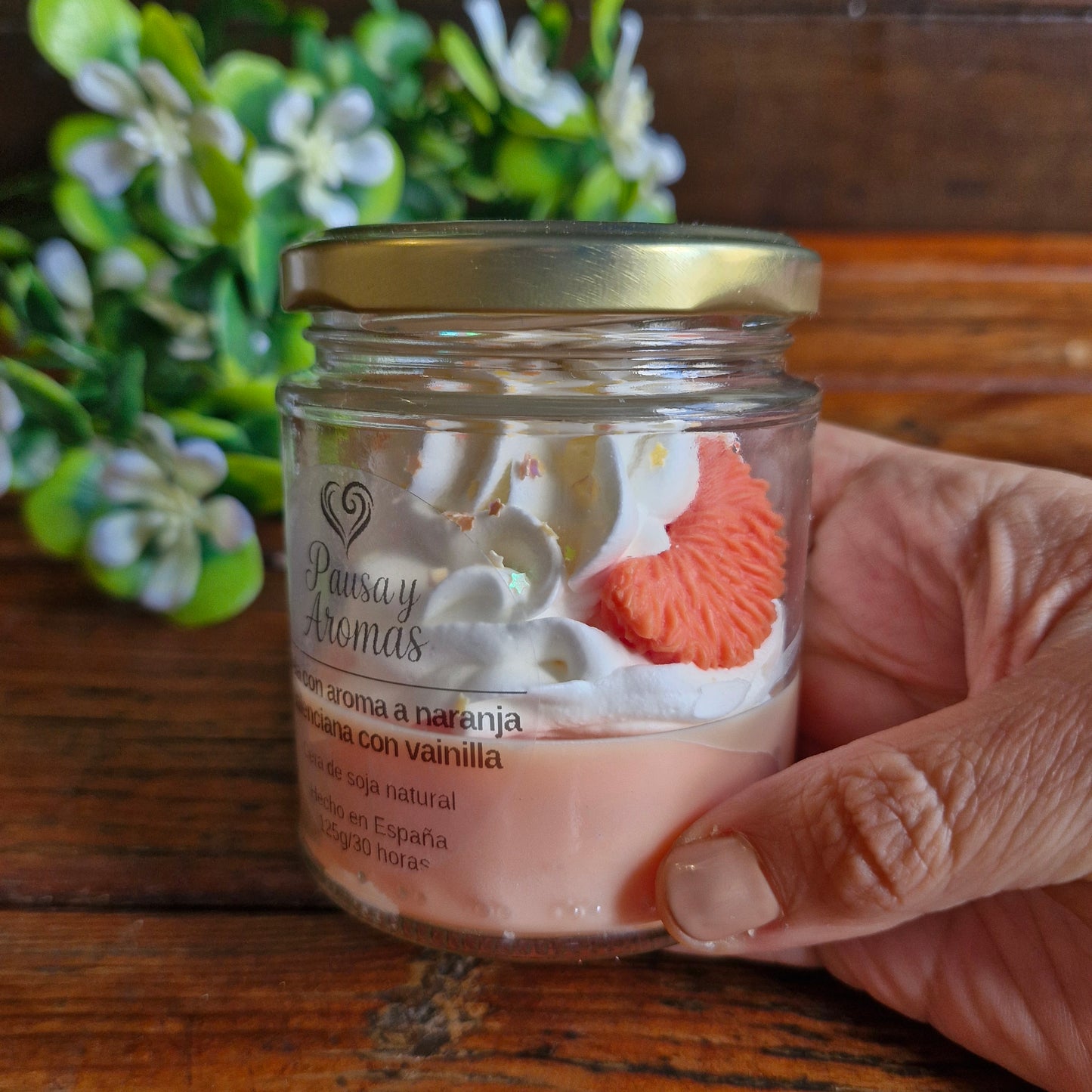 Vela estilo postre de Naranja Valenciana & Vainilla