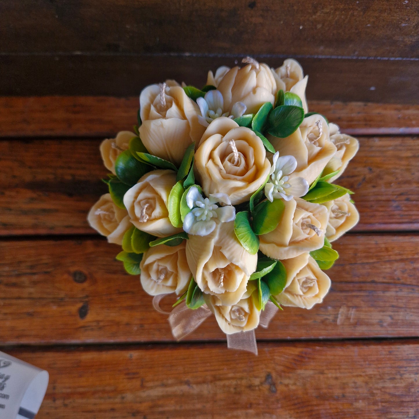 Bouquet de flores de velas aromáticas tulipanes