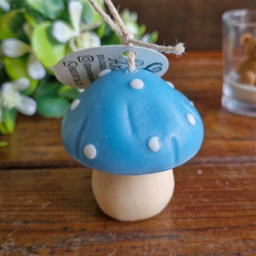 Vela decorativa aromática diseño hongo