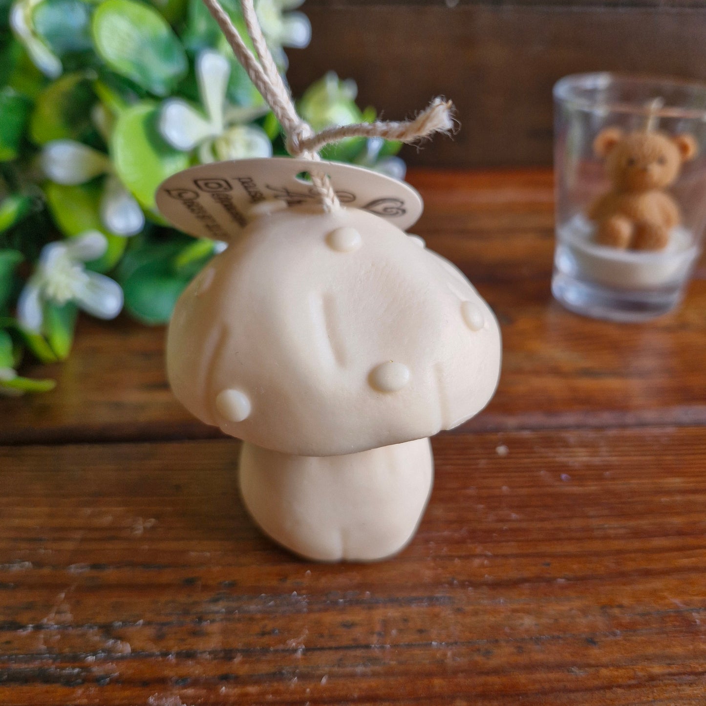 Vela decorativa aromática diseño hongo