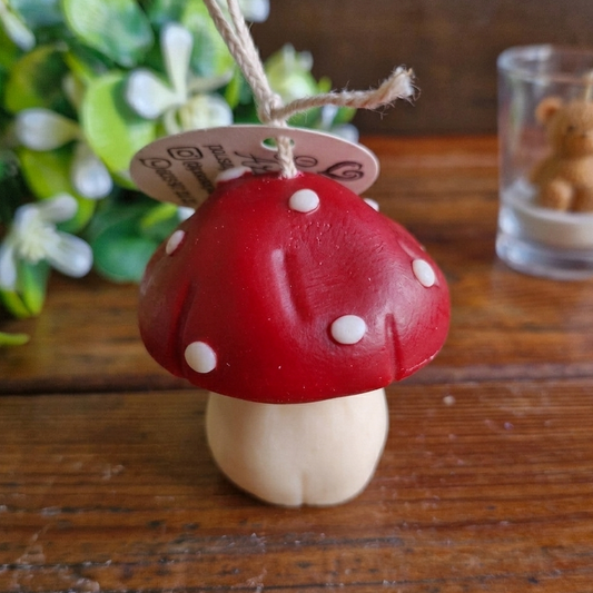 Vela decorativa aromática diseño hongo