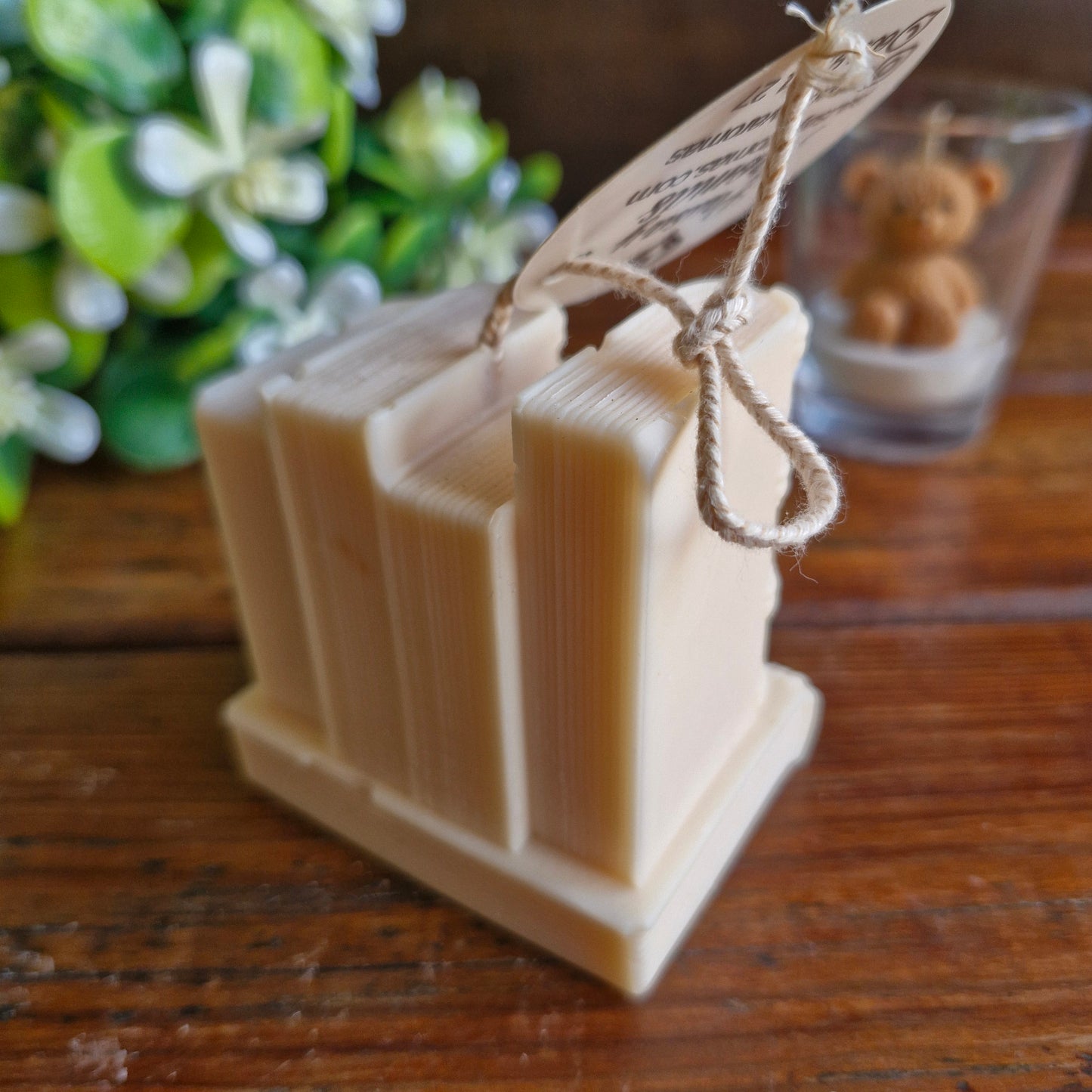 Vela decorativa aromática diseño Libros
