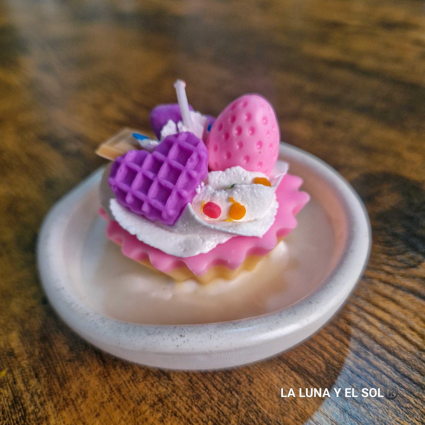 Pack 20 mini velitas diseño cupcake colores surtidos con empaque y etiqueta especial